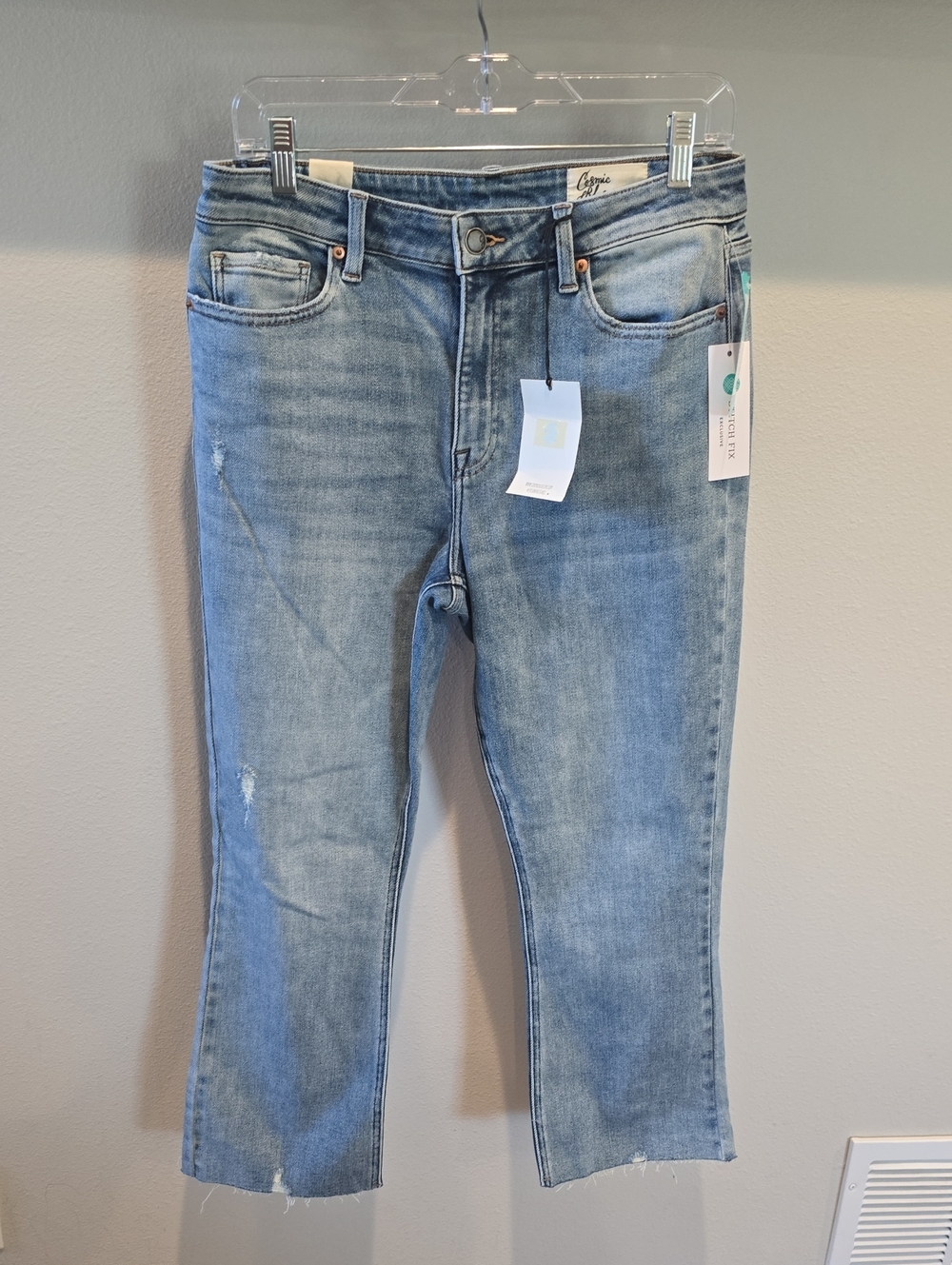 Cosmic Blue Love Light Blue Cropped Ankle Jeans, NWT, 30